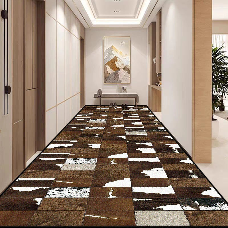 Geometric Nordic Long Corridor Carpet Non-slip Hall Runner Easy Clean Hallway Area Rug Washable Porch Entry Doormat Customizable