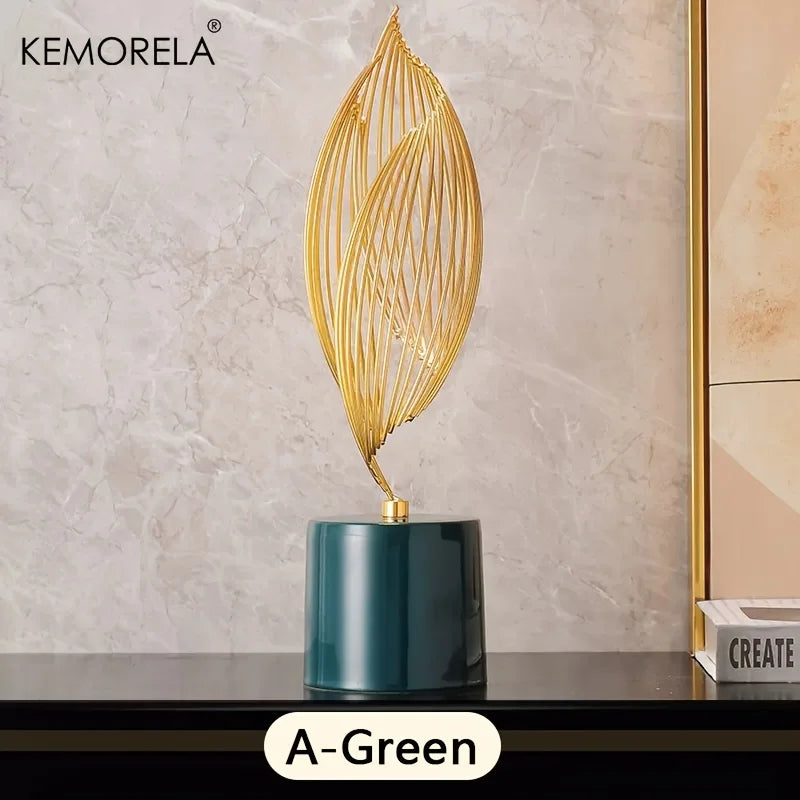 Ceramics Statue Exquisite Home Decor Modern Abstract Art Statue Ornaments Sculpture Decoration for Living Room Table Centerpiece