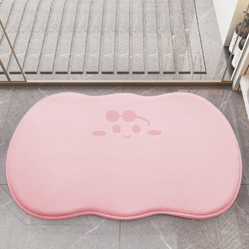 Super Absorbent Bath Mat, Memory Foam Bathroom Rug, Quick Dry Non Slip Door Mat, Plush Toilet Shower Floor Mat, Machine Washable