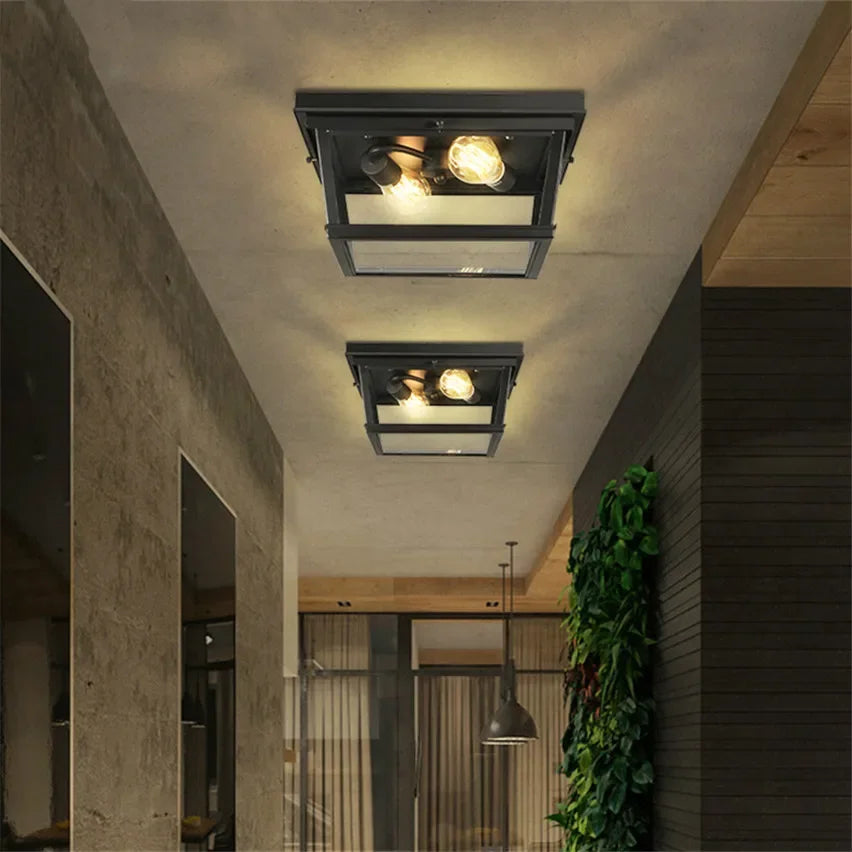 Loft Retro Light Fixture Ceiling Lamp Vintage   Industrial Design Edison Bulb Antique  Room Shade