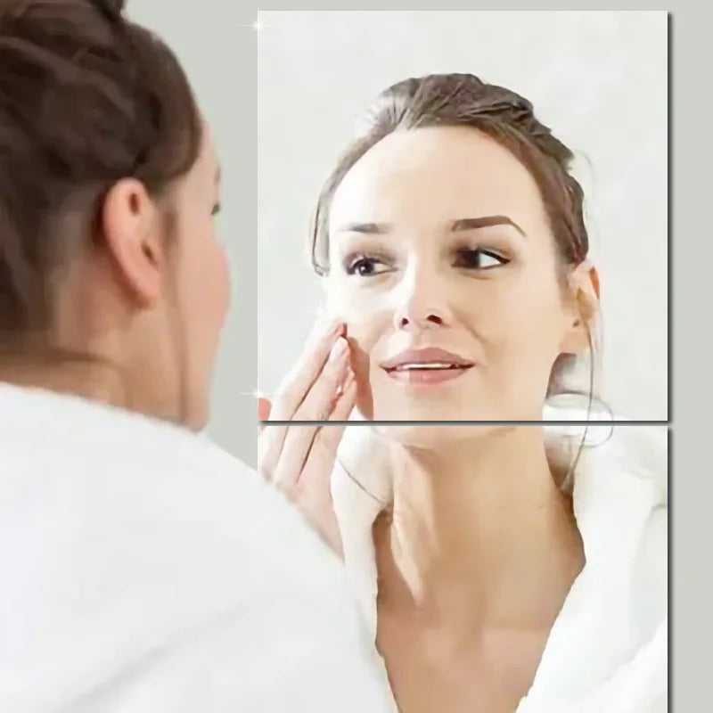 4PCS 3D Self-Adhesive Mirror Wall Stickers 30x30cm Flexible DIY Acrylic Art Decor for Living Room