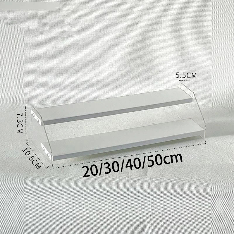 1-7 Step Acrylic Wood Display Stand Wooden Tiered Display Riser Shelf Organizer Rack for Perfumes Figures Collectibles Cupcakes