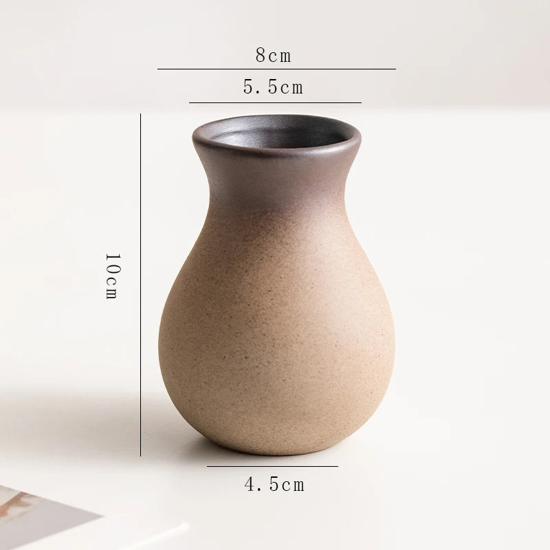 Creative Irregular Stone Shape Ceramic Vase Flowers Plant Potted Hydroponics Mini Vase Interior Aesthetics Home Decoration Gifts