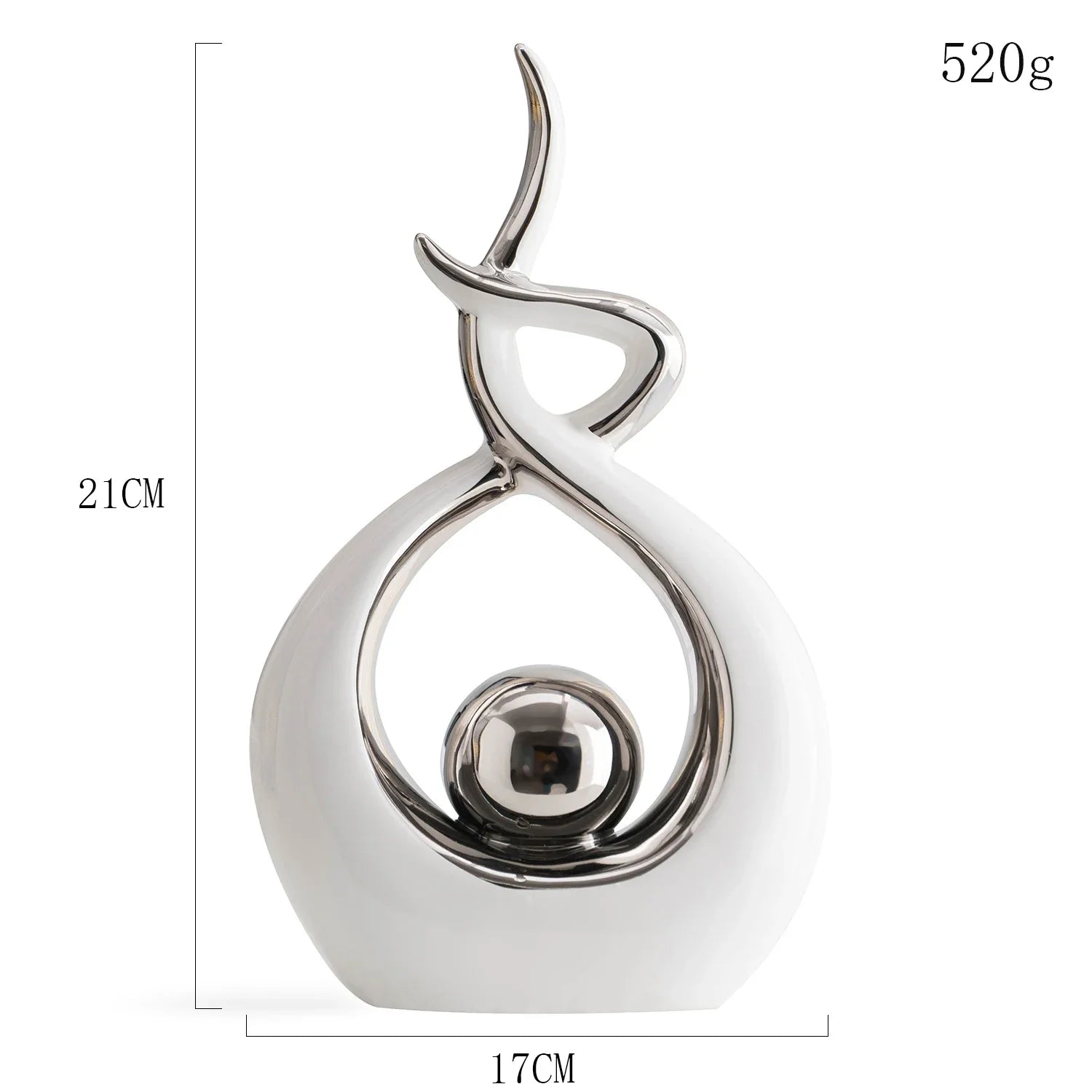 Abstract Ceramic Sculpture Golden Art Statue Modern Home Decor Accessories Living Room Desk Office Supplies Crafts Gifts