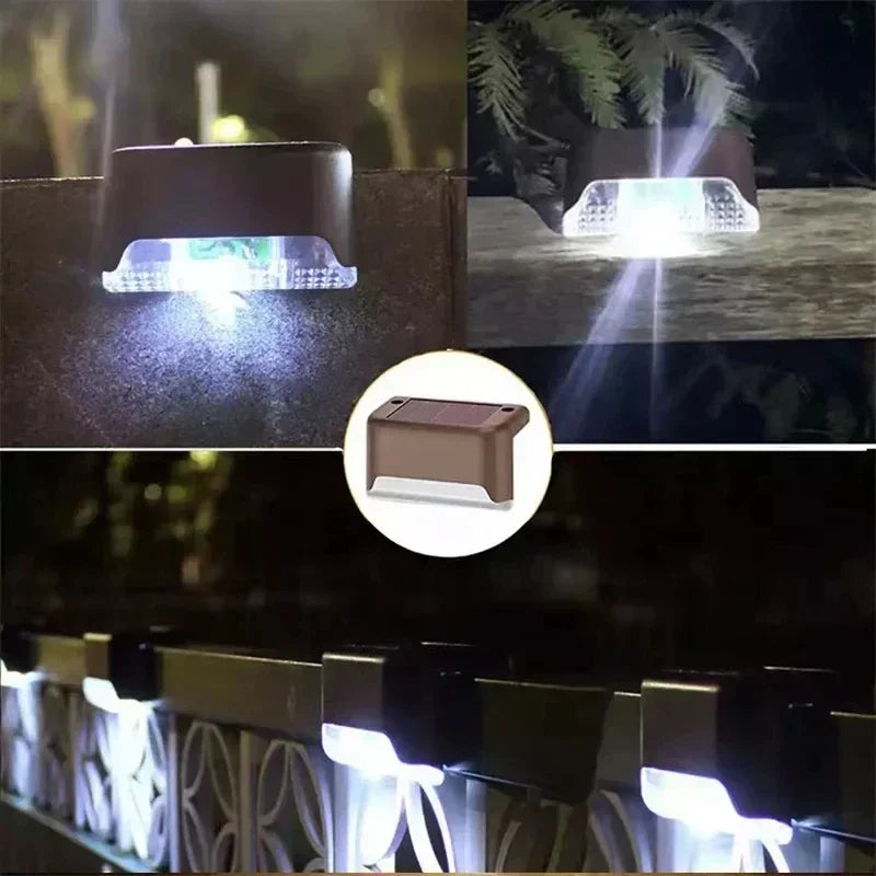 1/4/8/12/pcs Solar LED Lights Outdoor Garden Light Deck Lamp Solar Stairs Light Waterproof Solar Step Lamp Patio Garden Decor