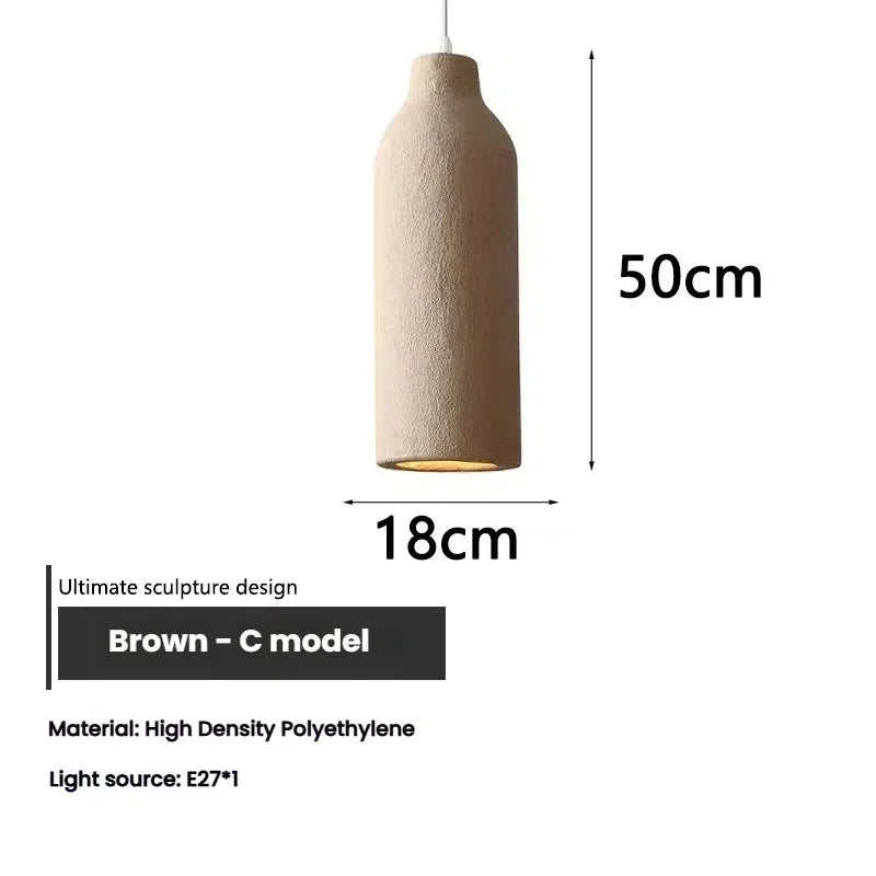 Wine Bottle Wabi Sabi Pendant Lights Modern Dining Room Ceiling Chandelier Living Room Lustre Home Decor Bar Loft Hanghing Lamp