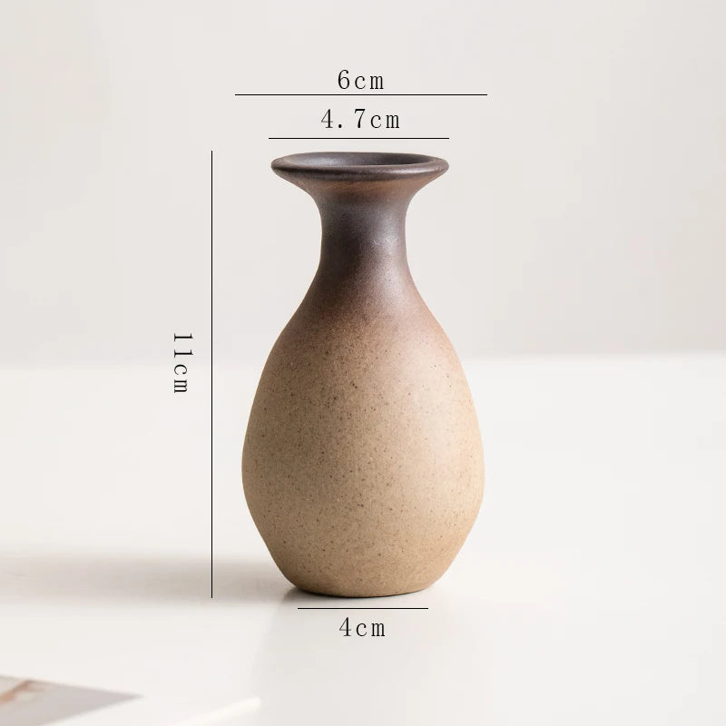 Creative Irregular Stone Shape Ceramic Vase Flowers Plant Potted Hydroponics Mini Vase Interior Aesthetics Home Decoration Gifts