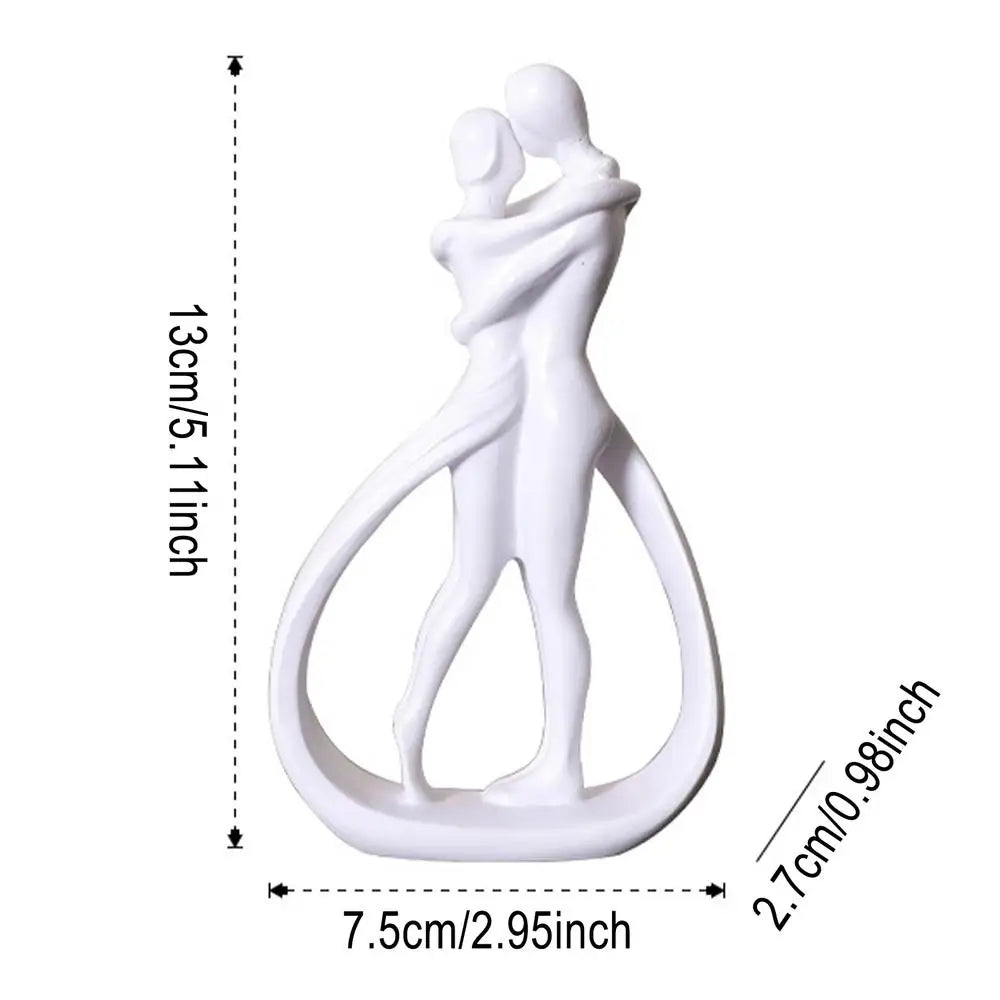 Lovers Statue Kiss Couple Figurine Romantic Couple Figurines Aesthetic Decorations Modern Sculpture decor For Home Living Room