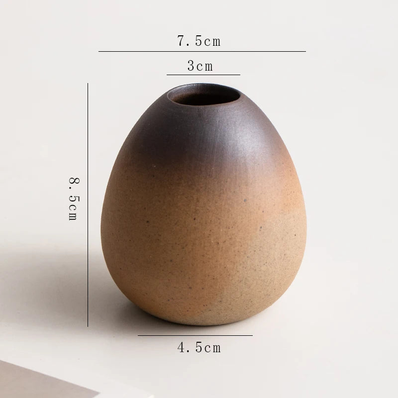 Creative Irregular Stone Shape Ceramic Vase Flowers Plant Potted Hydroponics Mini Vase Interior Aesthetics Home Decoration Gifts