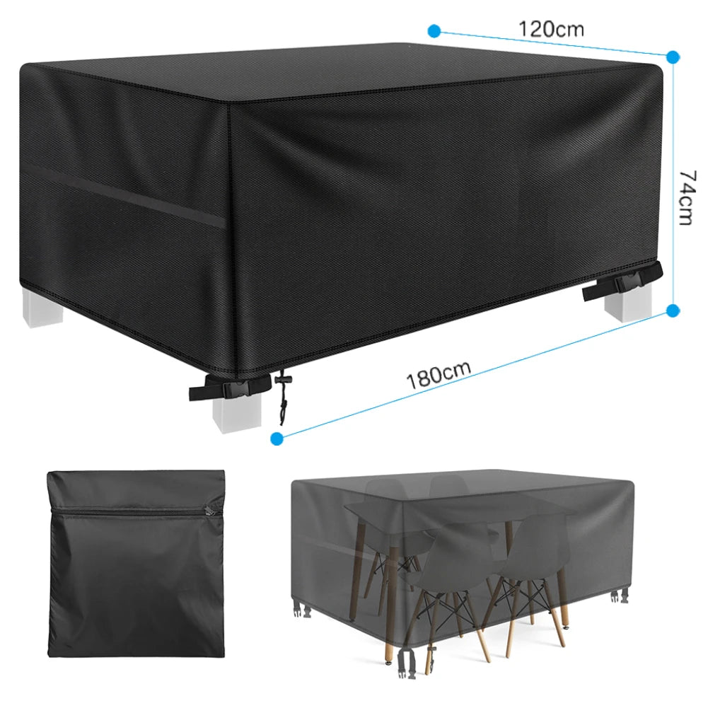 Outdoor Waterproof Sectional Sofa Cover Heavy Duty L-Shape Couch Cover Lawn Sofa Covers Garden Furniture Weather Protection