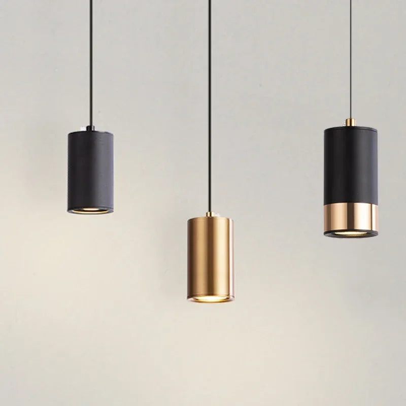 Modern Gold Chandelier Bedside Pendant Lights Dining Room Hanging Lamps Ceiling Suspension COB LED Lighting Fixtures Home Decor