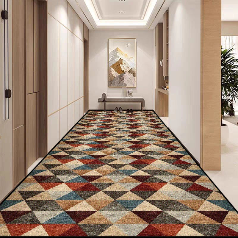 Geometric Nordic Long Corridor Carpet Non-slip Hall Runner Easy Clean Hallway Area Rug Washable Porch Entry Doormat Customizable