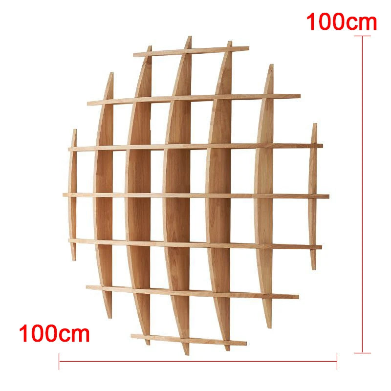 Retro Wooden Wall Hanging Shelf, Display Stand, Teaware Organization, Home Decoration, Background, Storage