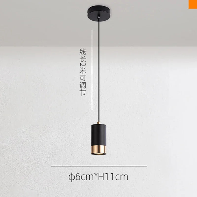 Modern Gold Chandelier Bedside Pendant Lights Dining Room Hanging Lamps Ceiling Suspension COB LED Lighting Fixtures Home Decor