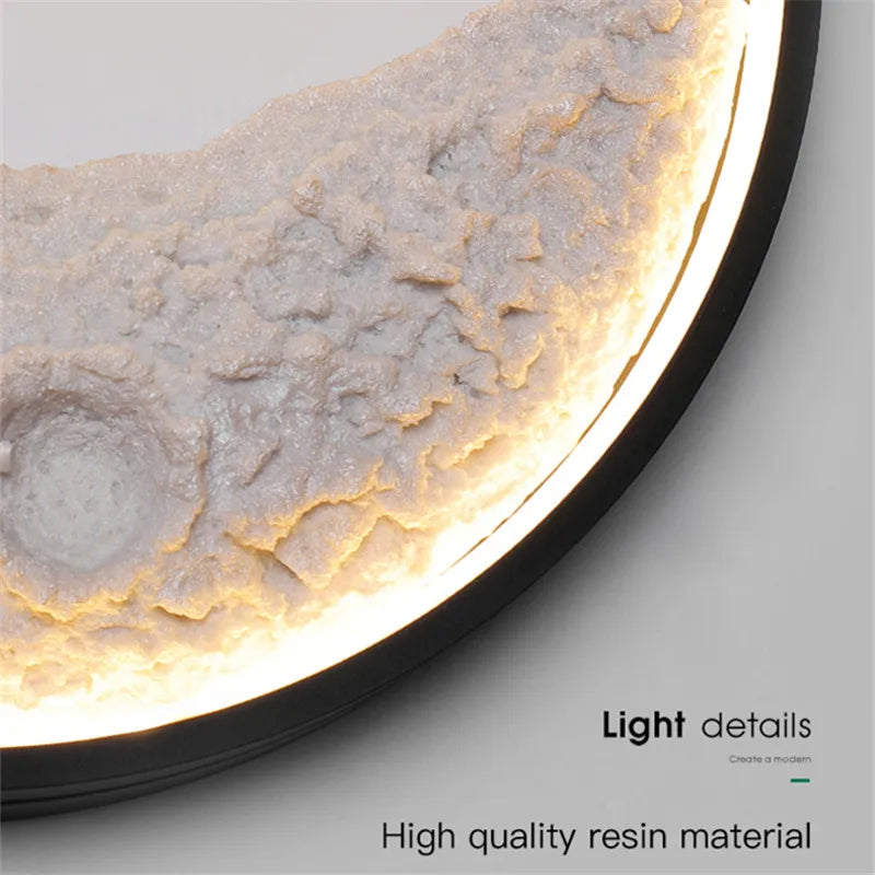 Creative Moon wall Lamp Led dimmable murale bedroom beside Light For Living Room Kitchen Hall Background Decor Stairway light