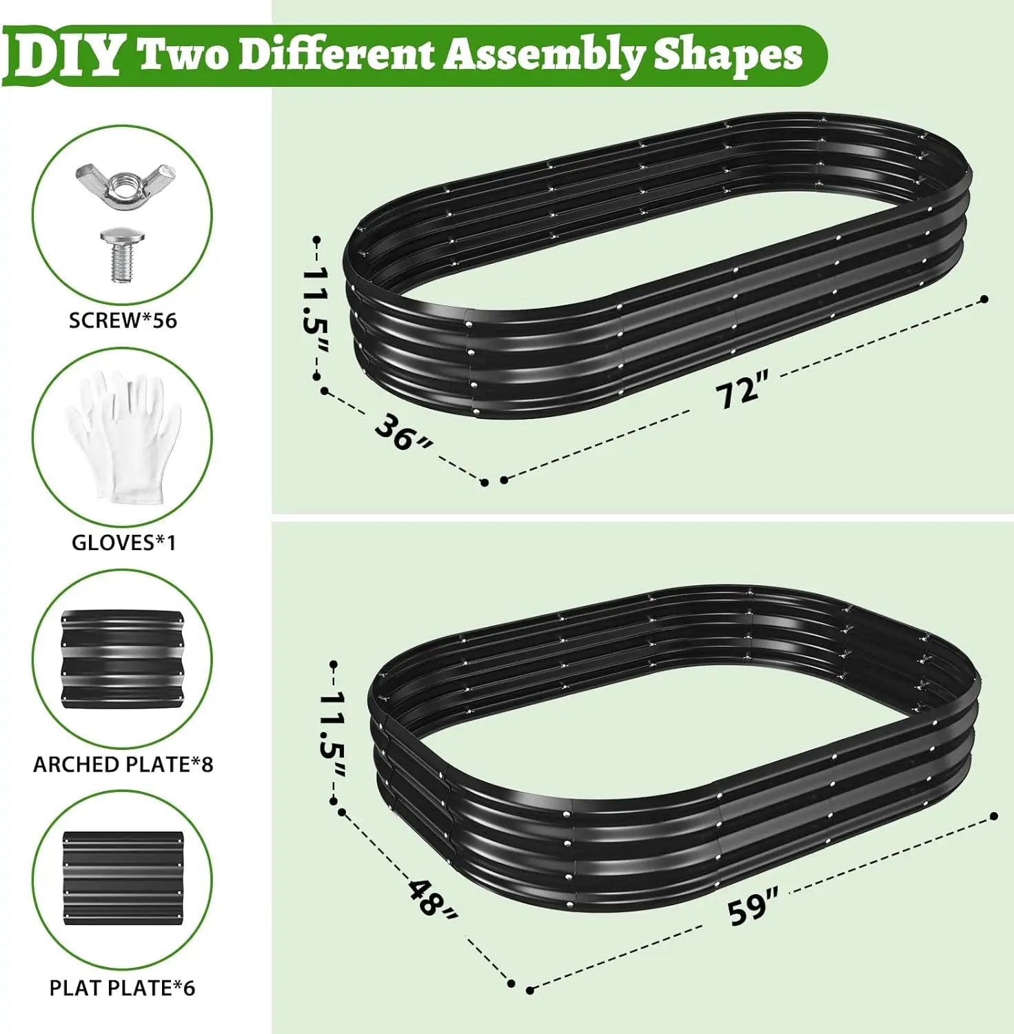 Galvanized Raised Garden Bed for Gardening, 23x23x11'' Square Metal Planter Boxes Outdoor for Vegetable,Flower,Herb,Modular Abov