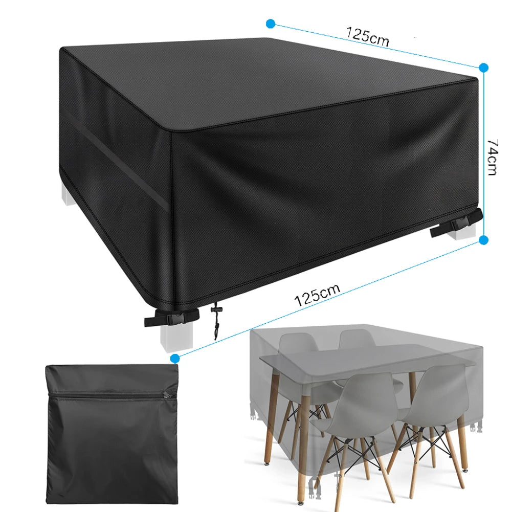 Outdoor Waterproof Sectional Sofa Cover Heavy Duty L-Shape Couch Cover Lawn Sofa Covers Garden Furniture Weather Protection