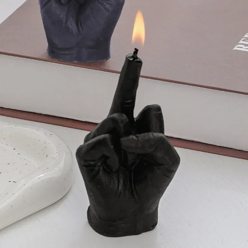 Middle finger aromatherapy candles, home decoration, wedding gifts, parties, emergency candles, funny