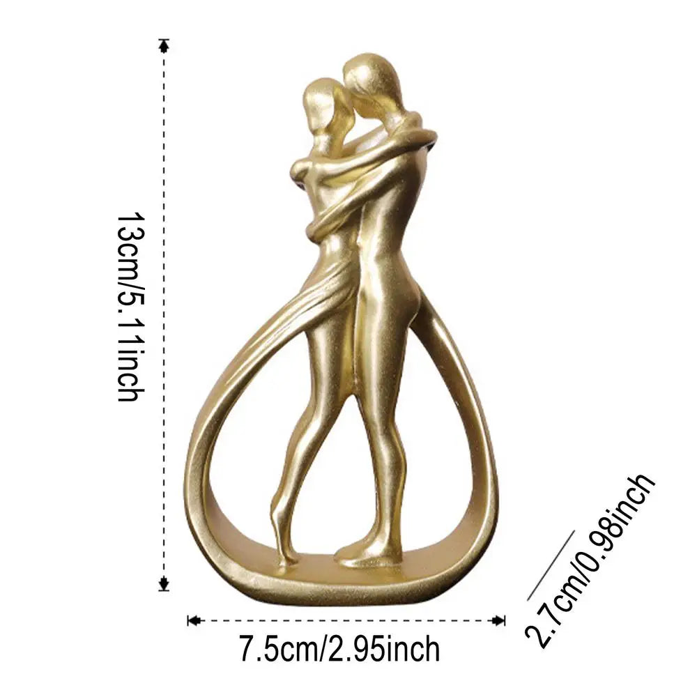 Lovers Statue Kiss Couple Figurine Romantic Couple Figurines Aesthetic Decorations Modern Sculpture decor For Home Living Room