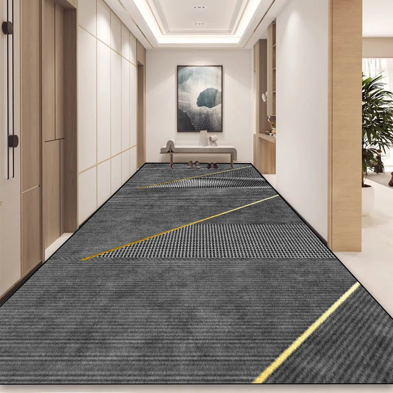 Modern Luxury Long Corridor Carpet Runner Washable Hallway Area Rug Hotel Porch Entry Doormat Non-slip Stairway Floor Mats Ковер