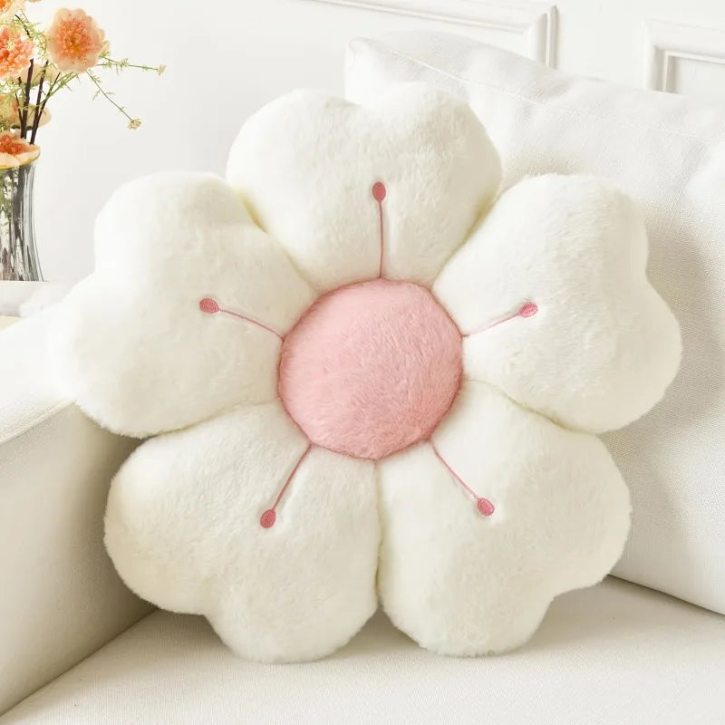 Flower-Shaped Plush Throw Pillow - Comfortable and Cute Mattress and Sofa Decor Cushion, Chair Cushion  floor cushion