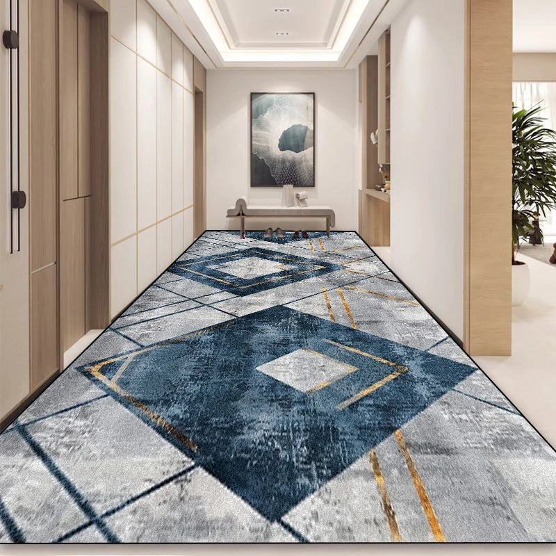 Modern Luxury Long Corridor Carpet Runner Washable Hallway Area Rug Hotel Porch Entry Doormat Non-slip Stairway Floor Mats Ковер