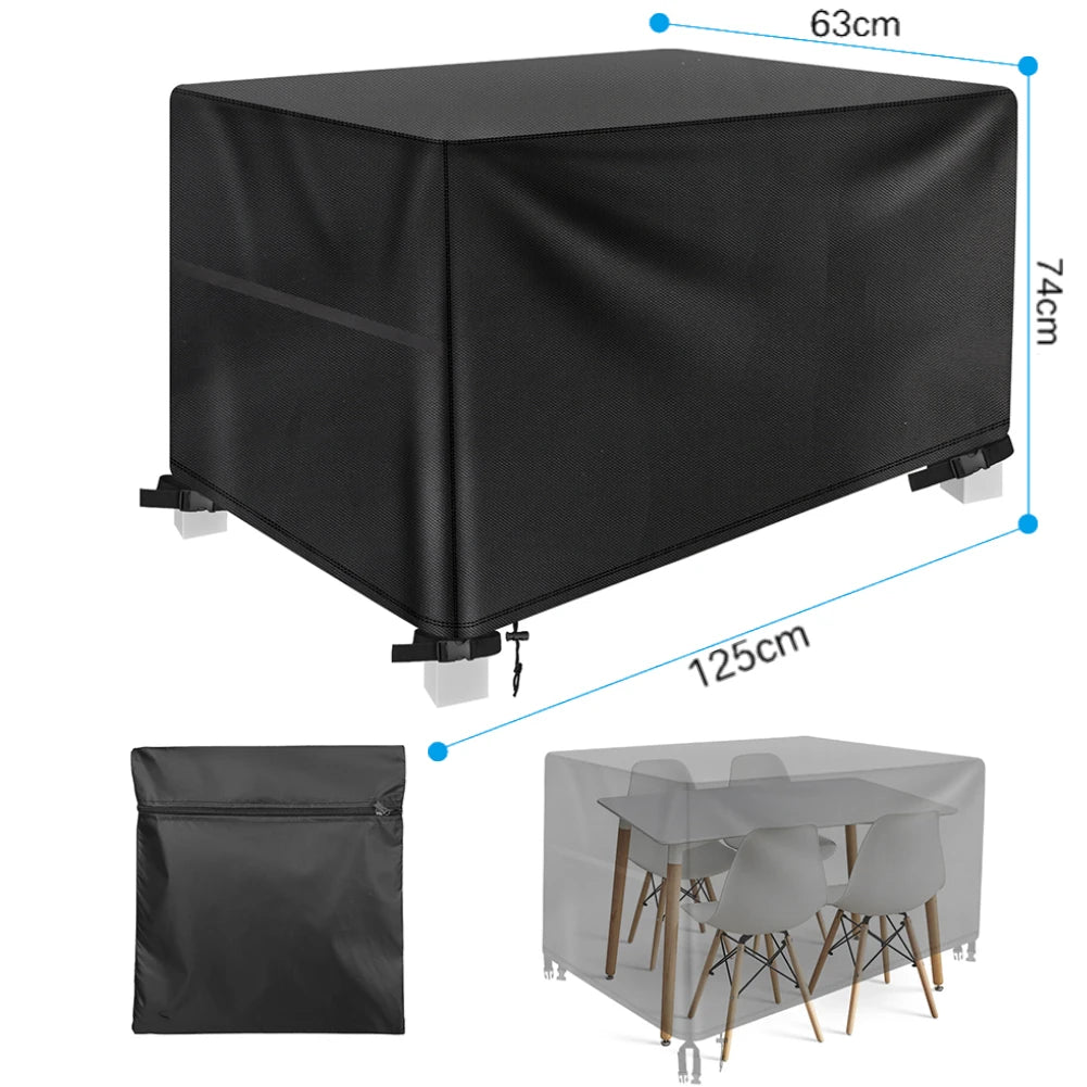 Outdoor Waterproof Sectional Sofa Cover Heavy Duty L-Shape Couch Cover Lawn Sofa Covers Garden Furniture Weather Protection