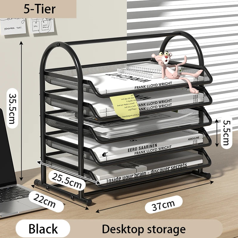 3 Tier Mesh Desk Organizers,Office Supplies Organizer,Desk Organizer Tray,File Storage,Mesh Paper Tray,File Organizer Tray