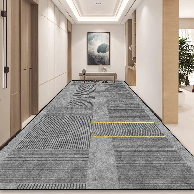 Modern Luxury Long Corridor Carpet Runner Washable Hallway Area Rug Hotel Porch Entry Doormat Non-slip Stairway Floor Mats Ковер