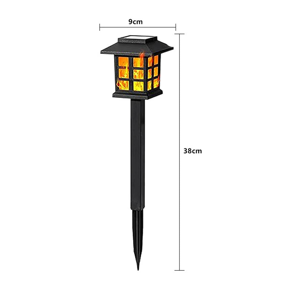 2/4 pcs 10LEDS Solar Flame Torch Light Flickering Light Waterproof Garden Decoration Outdoor Lawn Path Yard Patio Floor Lamp