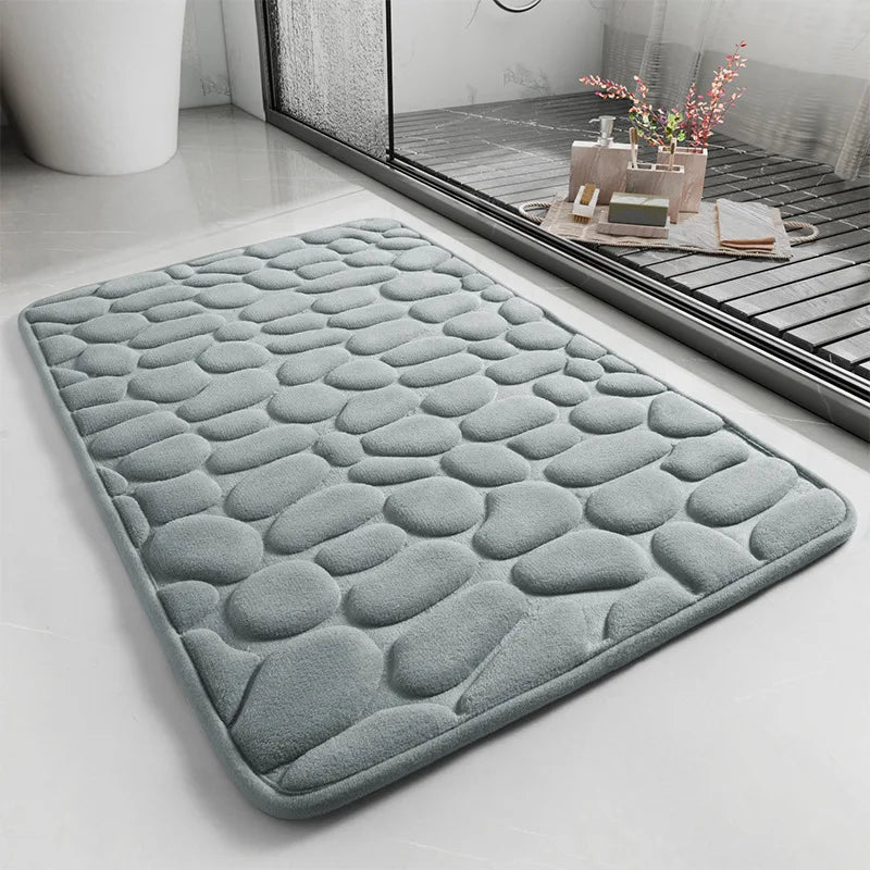 Super Absorbent Bath Mat, Memory Foam Bathroom Rug, Quick Dry Non Slip Door Mat, Plush Toilet Shower Floor Mat, Machine Washable