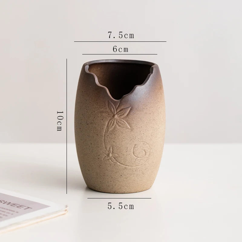 Creative Irregular Stone Shape Ceramic Vase Flowers Plant Potted Hydroponics Mini Vase Interior Aesthetics Home Decoration Gifts
