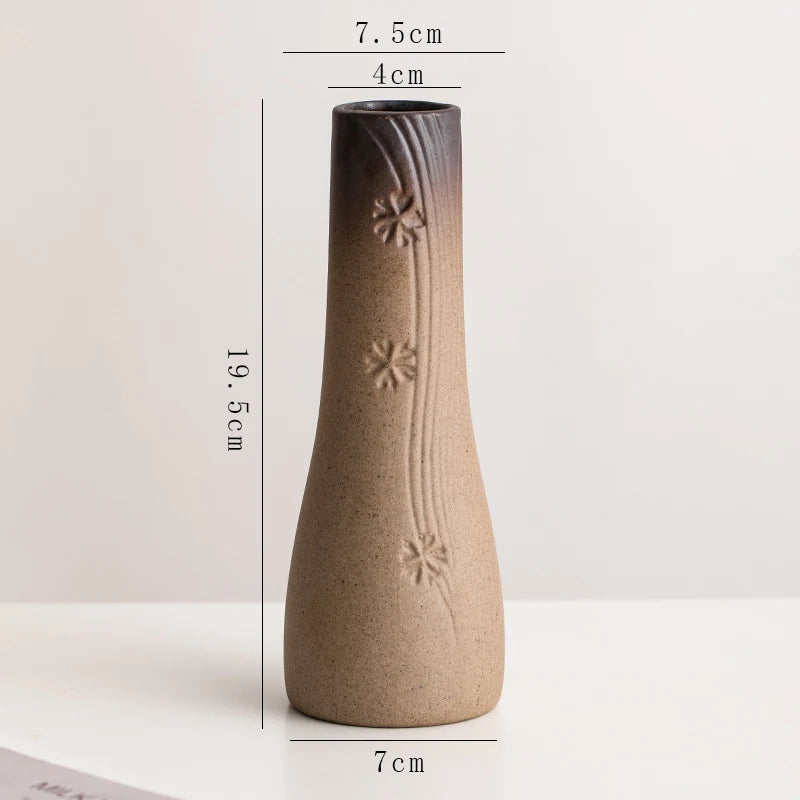 Creative Irregular Stone Shape Ceramic Vase Flowers Plant Potted Hydroponics Mini Vase Interior Aesthetics Home Decoration Gifts