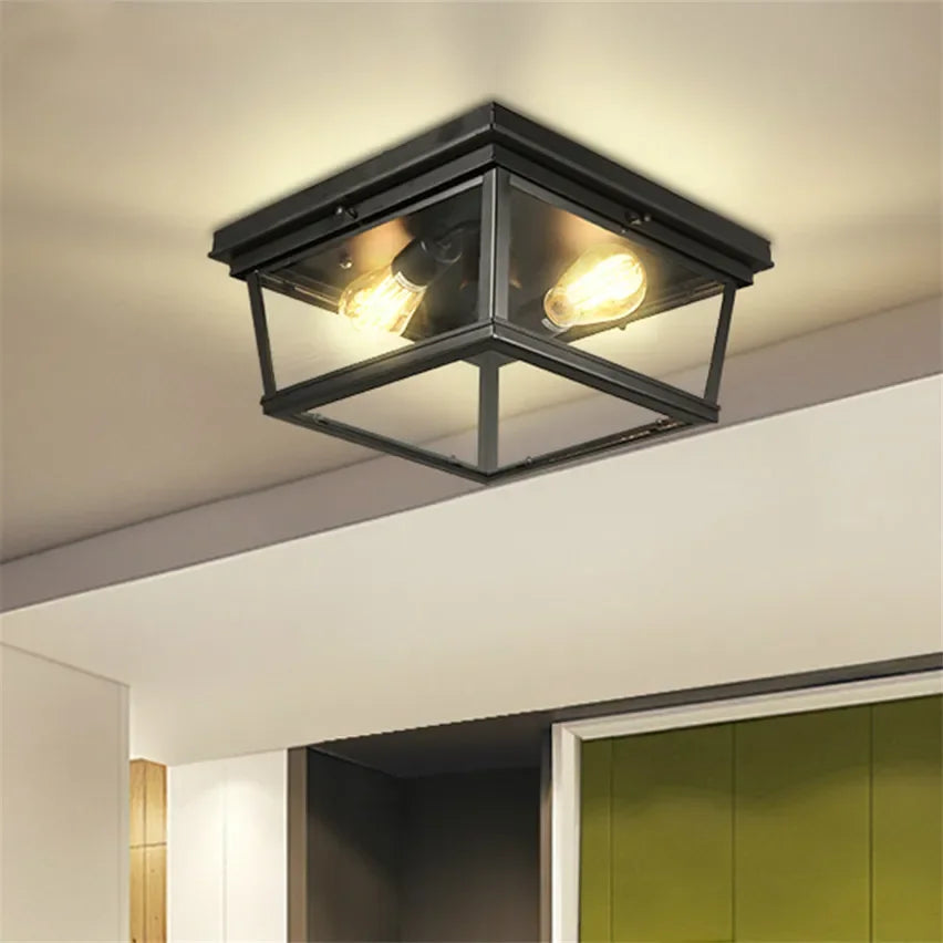 Loft Retro Light Fixture Ceiling Lamp Vintage   Industrial Design Edison Bulb Antique  Room Shade