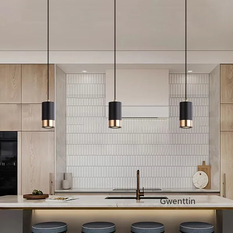 Modern Gold Chandelier Bedside Pendant Lights Dining Room Hanging Lamps Ceiling Suspension COB LED Lighting Fixtures Home Decor