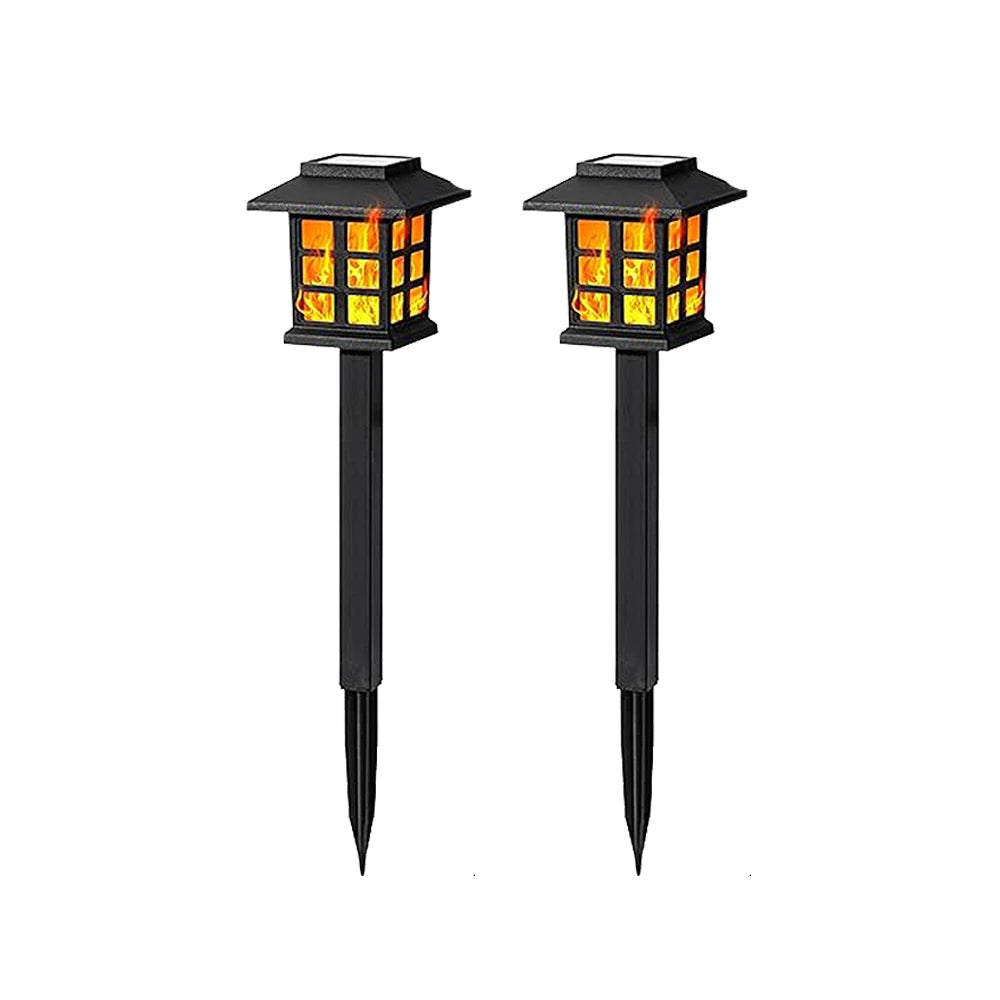 2/4 pcs 10LEDS Solar Flame Torch Light Flickering Light Waterproof Garden Decoration Outdoor Lawn Path Yard Patio Floor Lamp