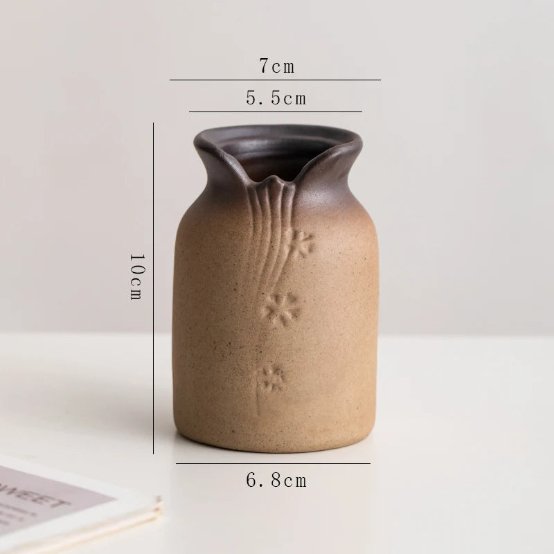 Creative Irregular Stone Shape Ceramic Vase Flowers Plant Potted Hydroponics Mini Vase Interior Aesthetics Home Decoration Gifts