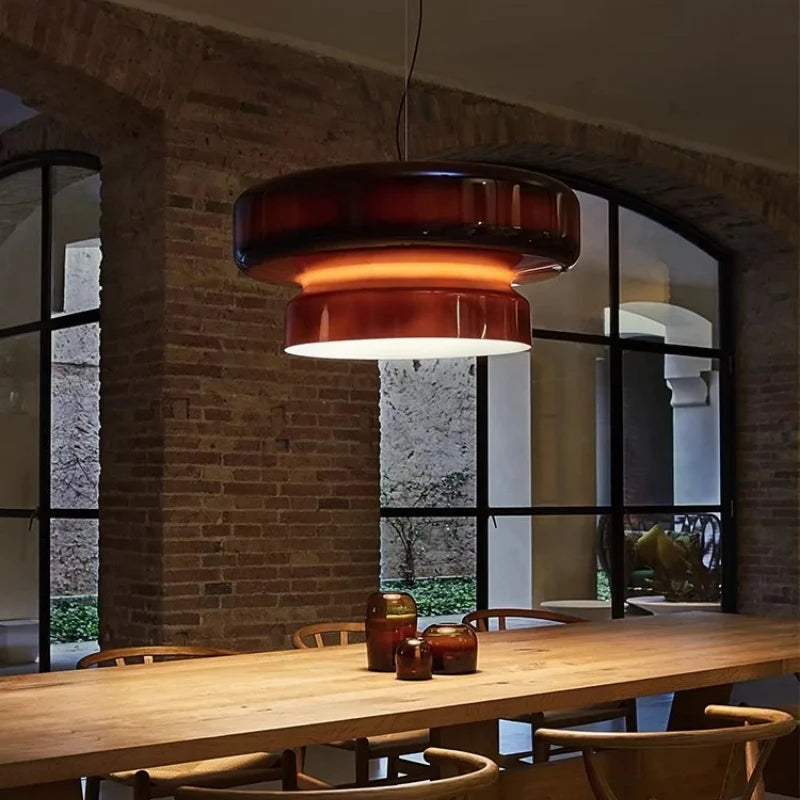 Spanish Designer Glass Pendant Lamp Nordic Colored Glass Chandeliers for Kitchen Living Dining Room Hanging Light Fixture