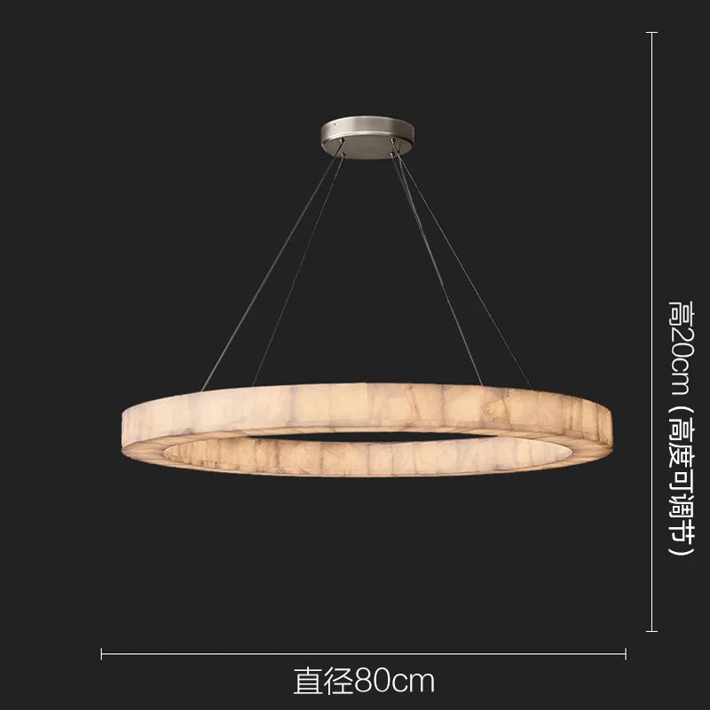 Modern simple long dining room marble chandelier designer new Chinese living room dining table bar table study tea room lamps