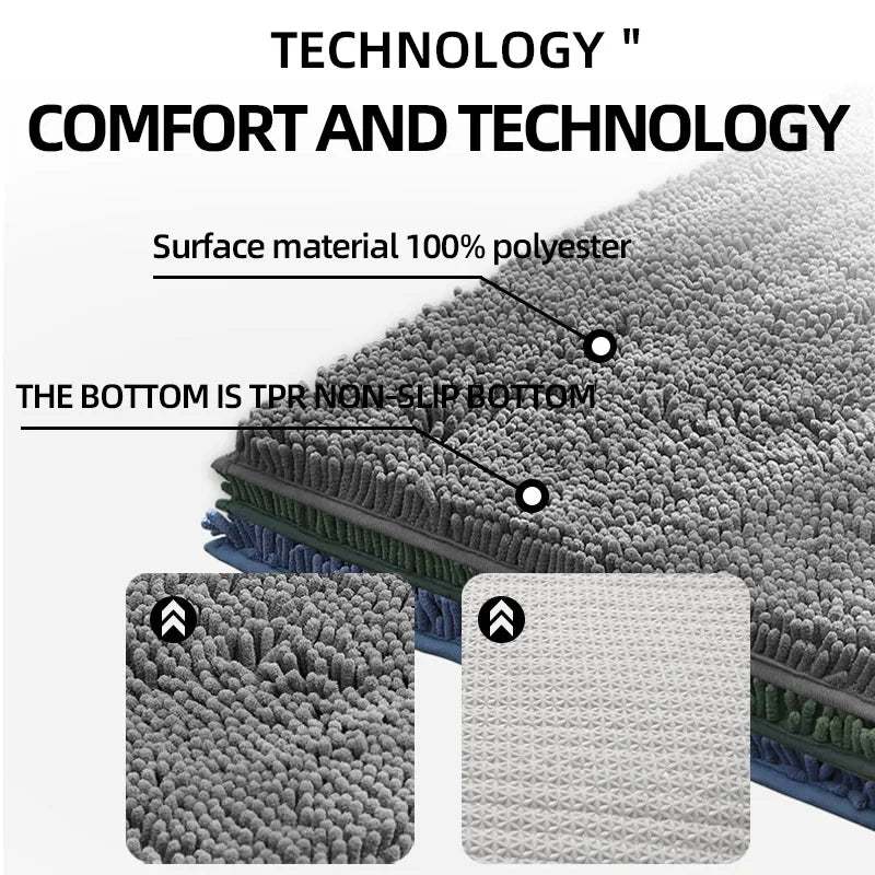 Bathroom mat Cheap chenille absorbent carpet bathroom bathtub room living room door bathroom absorbent pad