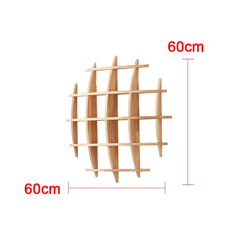 Retro Wooden Wall Hanging Shelf, Display Stand, Teaware Organization, Home Decoration, Background, Storage