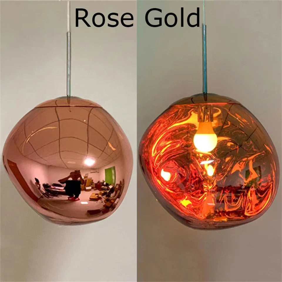 Nordic LED Ceiling Pendant Lamp Glass Lava Effect Decor Home Fixtures for Kitchen Hanging LED Pendant Lights Lighting Decor Home