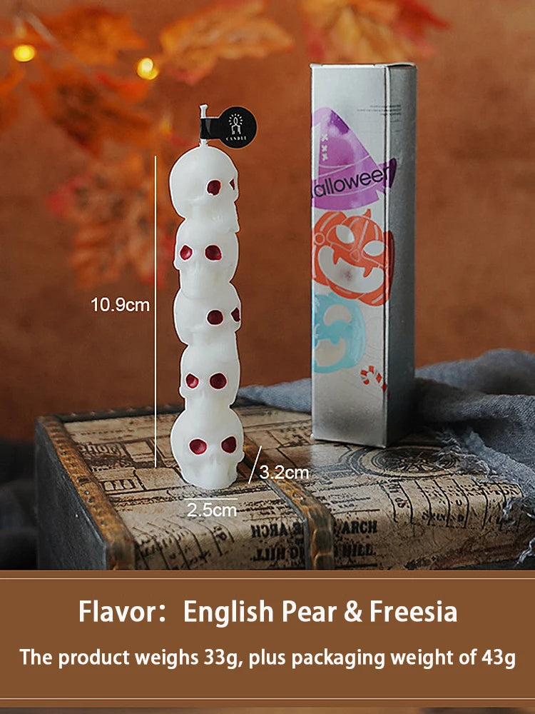 Halloween Aromatherapy Candle Set: Skull+Pumpkin+Bone Fingers   Horror Home Decoration Set  Limited Edition Gift