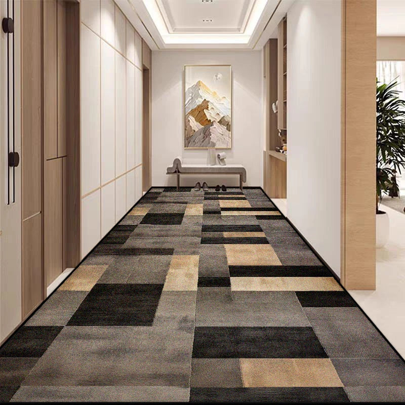 Geometric Nordic Long Corridor Carpet Non-slip Hall Runner Easy Clean Hallway Area Rug Washable Porch Entry Doormat Customizable