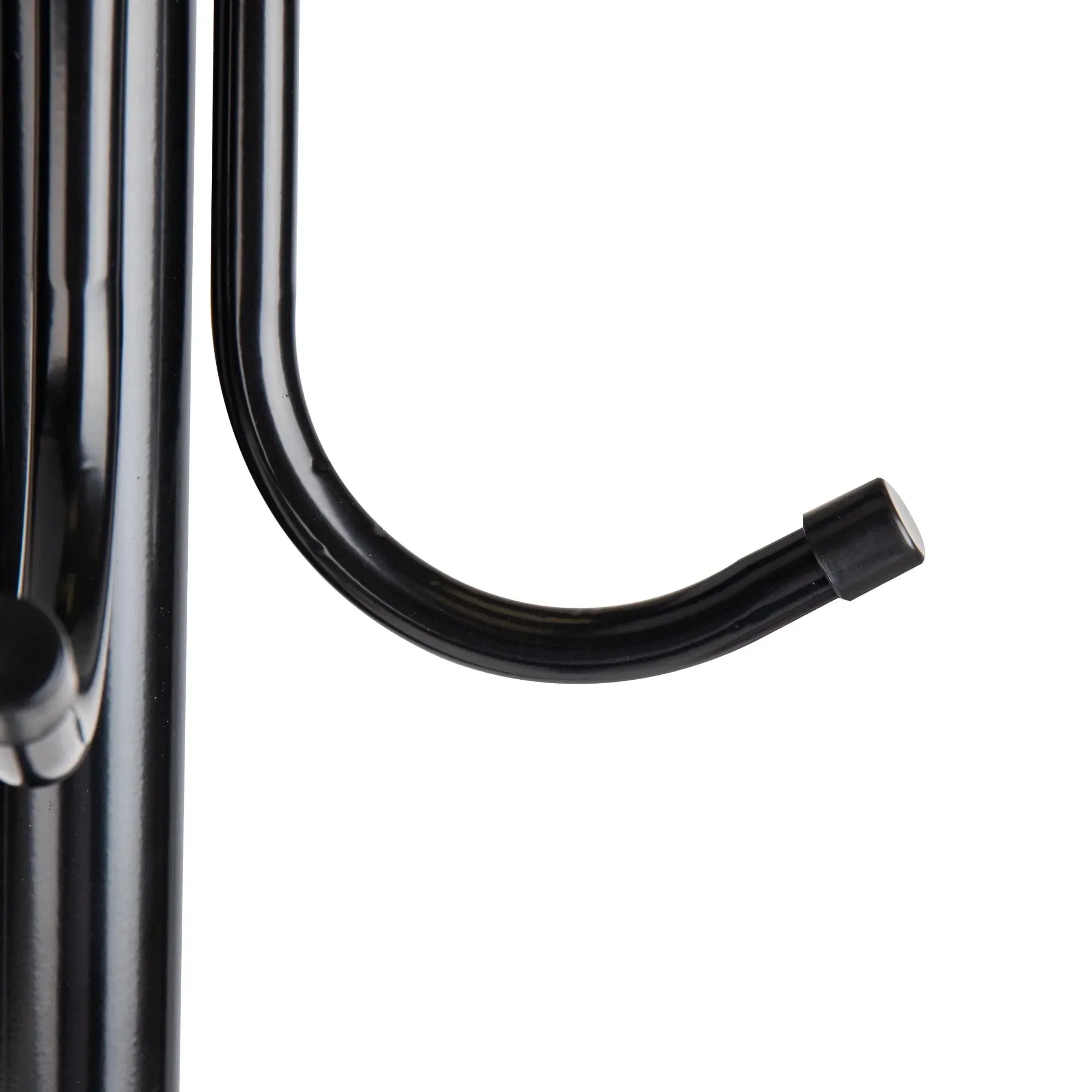 Freestanding Black Metal Coat Rack, Multi-Hook Organizer for Entryway, Office & Home Storage with Base