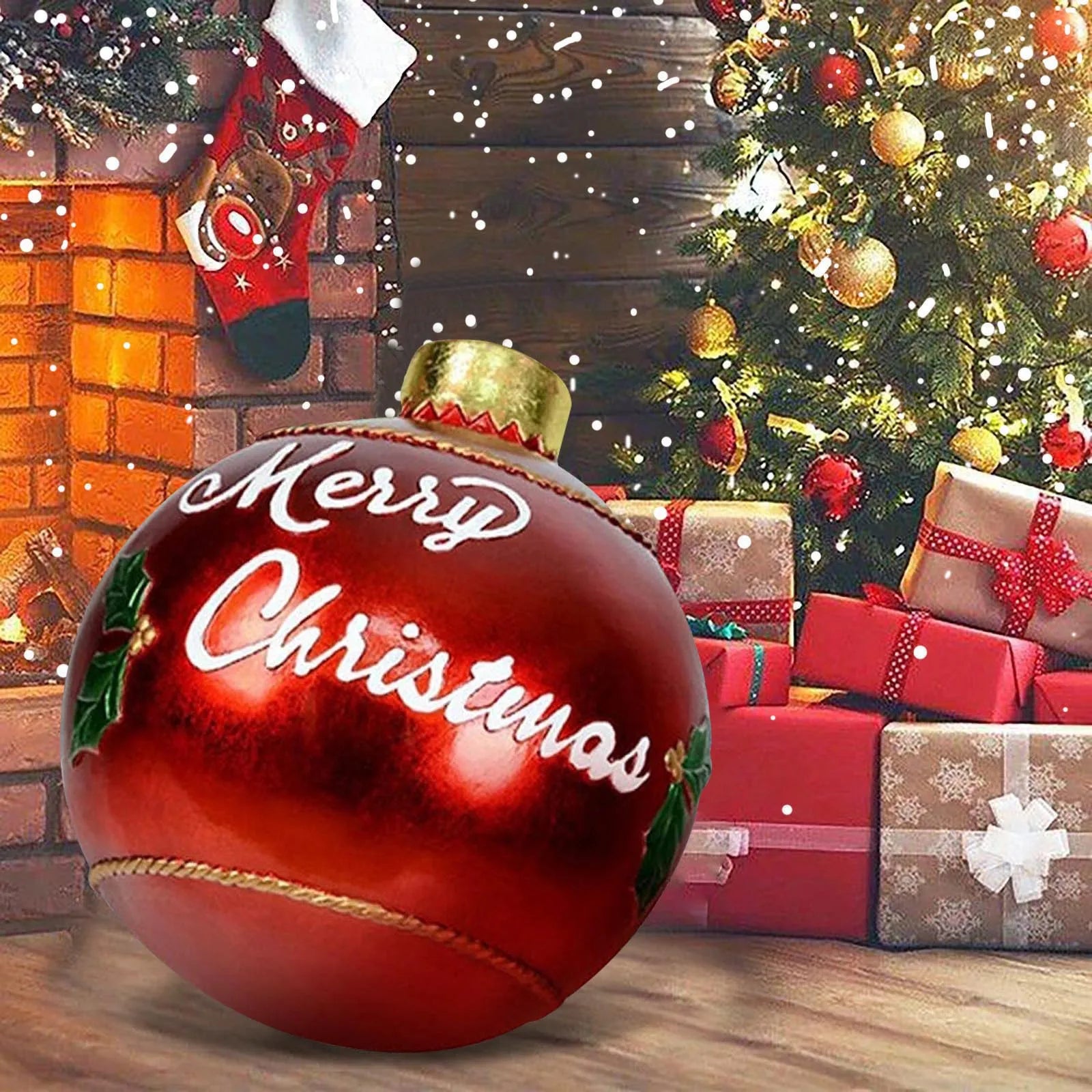 2026 Hot Sale Outdoor Christmas Inflatable Ball PVC Giant Large Balls Xmas Tree Decorations Holiday Party Yard Garden Ornament