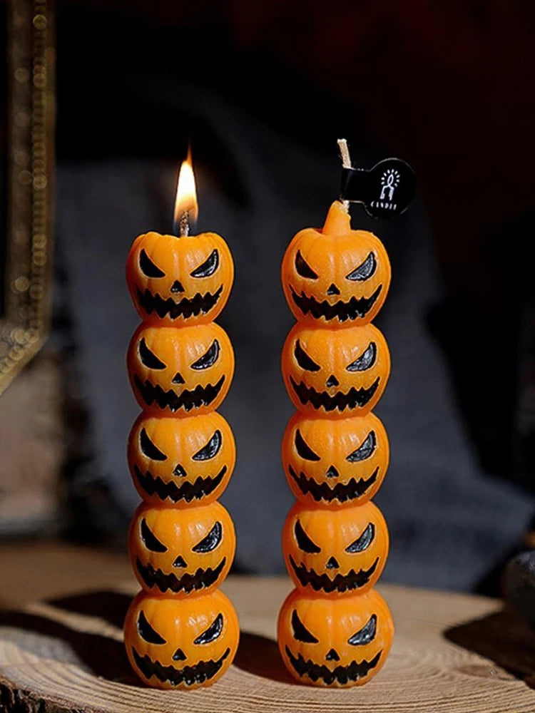 Halloween Aromatherapy Candle Set: Skull+Pumpkin+Bone Fingers   Horror Home Decoration Set  Limited Edition Gift