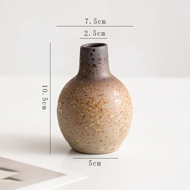 Creative Irregular Stone Shape Ceramic Vase Flowers Plant Potted Hydroponics Mini Vase Interior Aesthetics Home Decoration Gifts