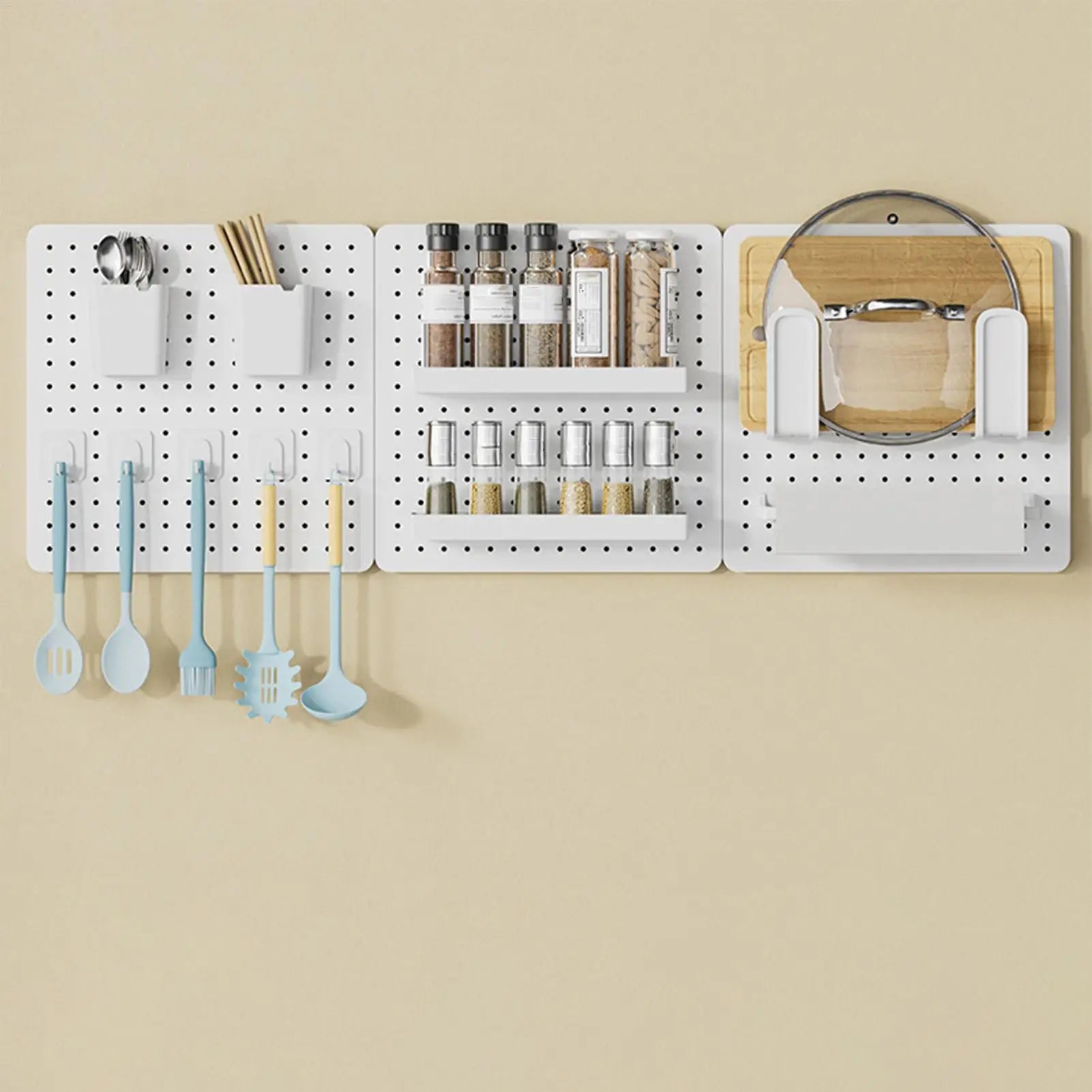 Wall Pegboard Peg Board Storage For Organizer Desk Space-Saving Storage Panels Desktop Organization For Living Room Craft Room