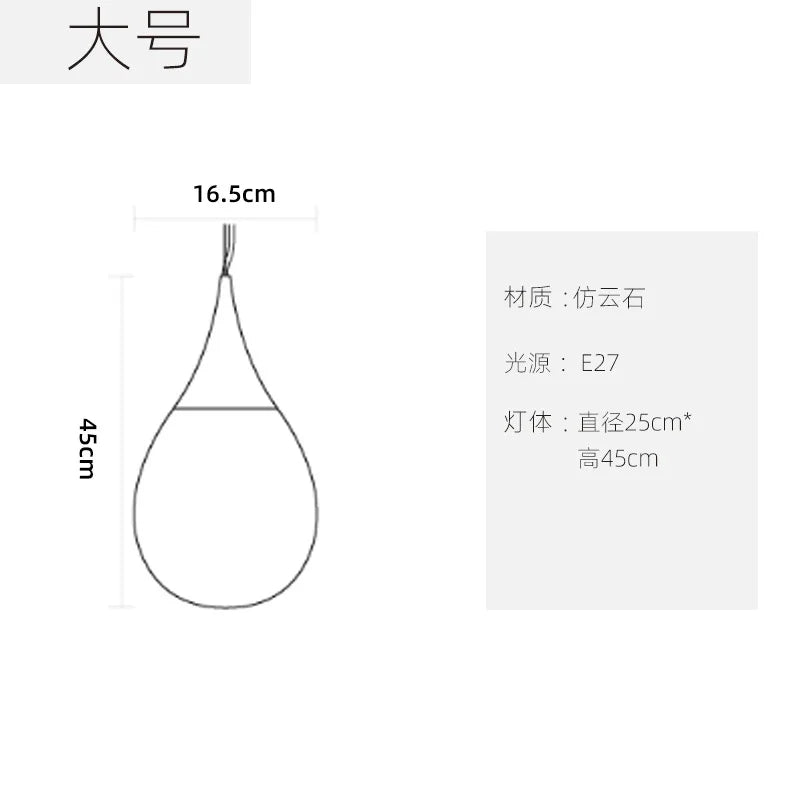 French restaurant chandelier imitation marble lamp bedroom bedside lamp Wabi Sabi minimalist bar design model room lamp